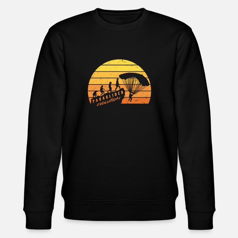 Paraglider Evolution Gleitschirmfliegen - Stanley/Stella Unisex Bio-Sweatshirt CHANGER - Schwarz