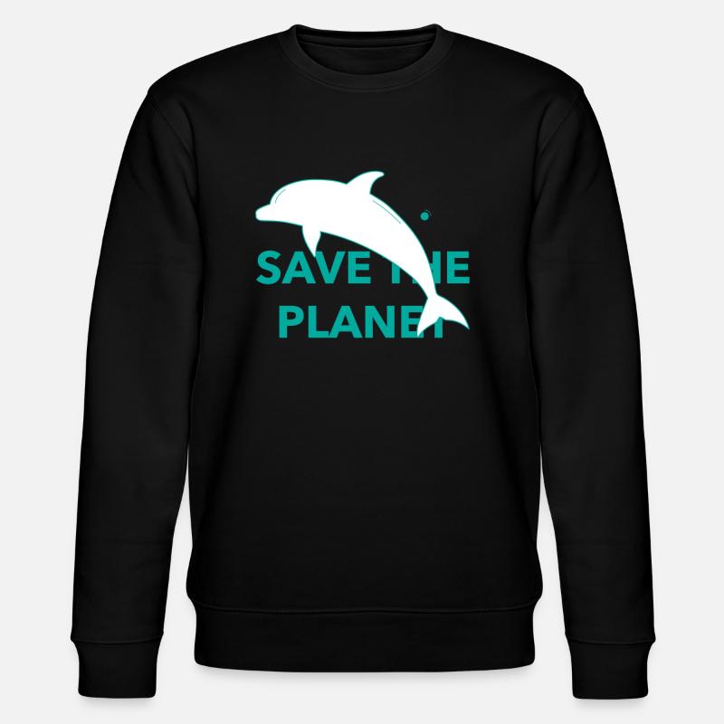 Save The Planet - Stanley/Stella Unisex Bio-Sweatshirt CHANGER  - Schwarz