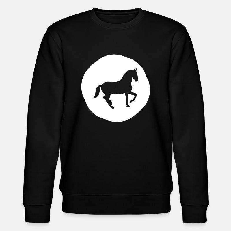 Pferd - Stanley/Stella Unisex Bio-Sweatshirt CHANGER  - Schwarz