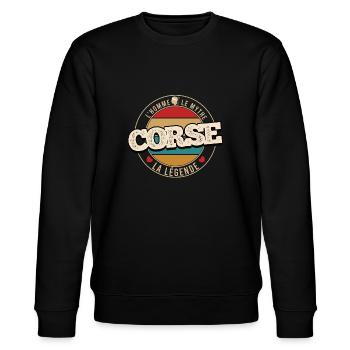 Corse l'Homme le Mythe la Légende Tshirt cadeau - Sweat bio CHANGER Stanley/Stella Unisexe - noir - Devant - Nik (191cm) & Marisol (170cm)