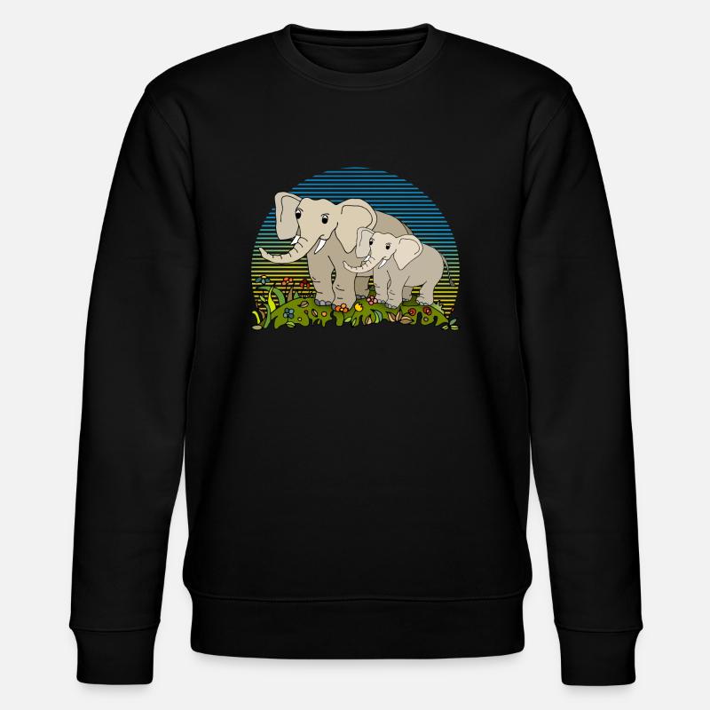 Éléphants - Sweat bio CHANGER Stanley/Stella Unisexe - noir