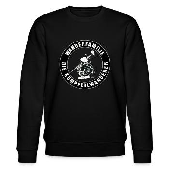 Wanderfamilie "Die Kumpferlwanderer" schwarz - Stanley/Stella Unisex Bio-Sweatshirt CHANGER  - Schwarz - Vorne - Nik (191cm) & Marisol (170cm)