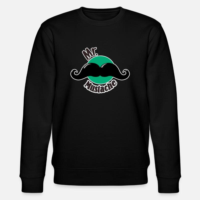 Herr Schnurrbart - Stanley/Stella Unisex Bio-Sweatshirt CHANGER  - Schwarz