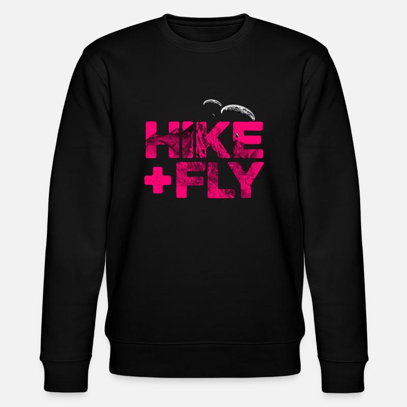 Hike & Fly Paragliding magenta - Stanley/Stella CHANGER Unisex Organic Sweatshirt - black