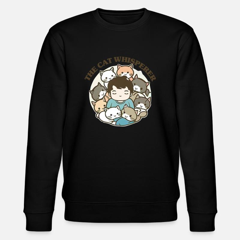 Der Katzenflüsterer - Stanley/Stella Unisex Bio-Sweatshirt CHANGER - Schwarz