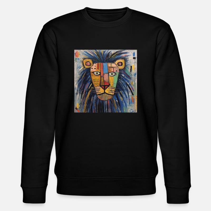 LÖWEN-STRASSENKUNST - Stanley/Stella Unisex Bio-Sweatshirt CHANGER  - Schwarz