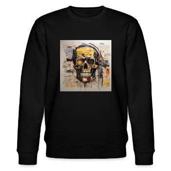SKULL STREET ART - Sweat bio CHANGER Stanley/Stella Unisexe - noir - Devant - Nik (191cm) & Marisol (170cm)