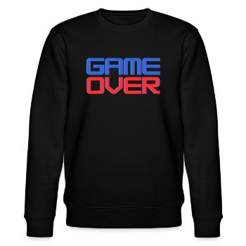 Game over - Stanley/Stella CHANGER Unisex Organic Sweatshirt - black - Front - Nik (191cm) & Marisol (170cm)