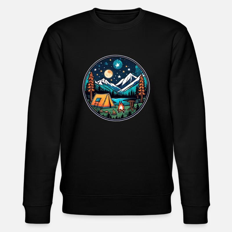 Camping & Lagerfeuer - Stanley/Stella Unisex Bio-Sweatshirt CHANGER  - Schwarz