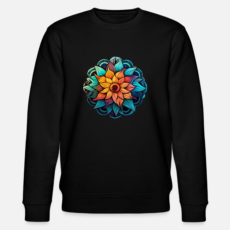 Mandala Lotus - Stanley/Stella Unisex Bio-Sweatshirt CHANGER - Schwarz