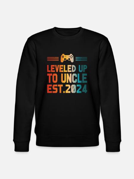 Level Unlocked First Time Uncle steg i niveau 2024 - Stanley/Stella økologisk unisex-sweatshirt CHANGER  - sort