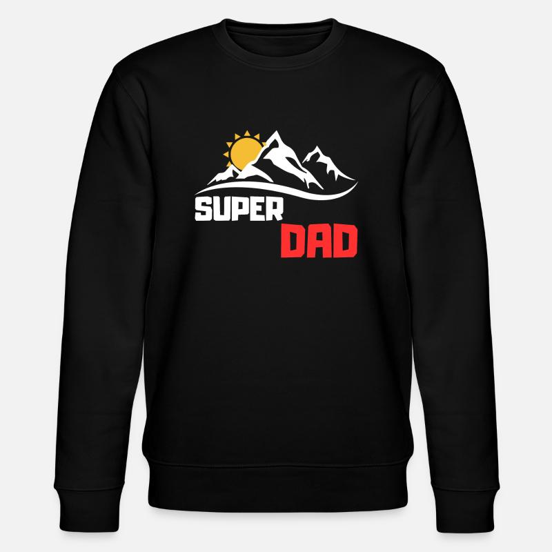 Super Papa - Stanley/Stella Unisex Bio-Sweatshirt CHANGER  - Schwarz