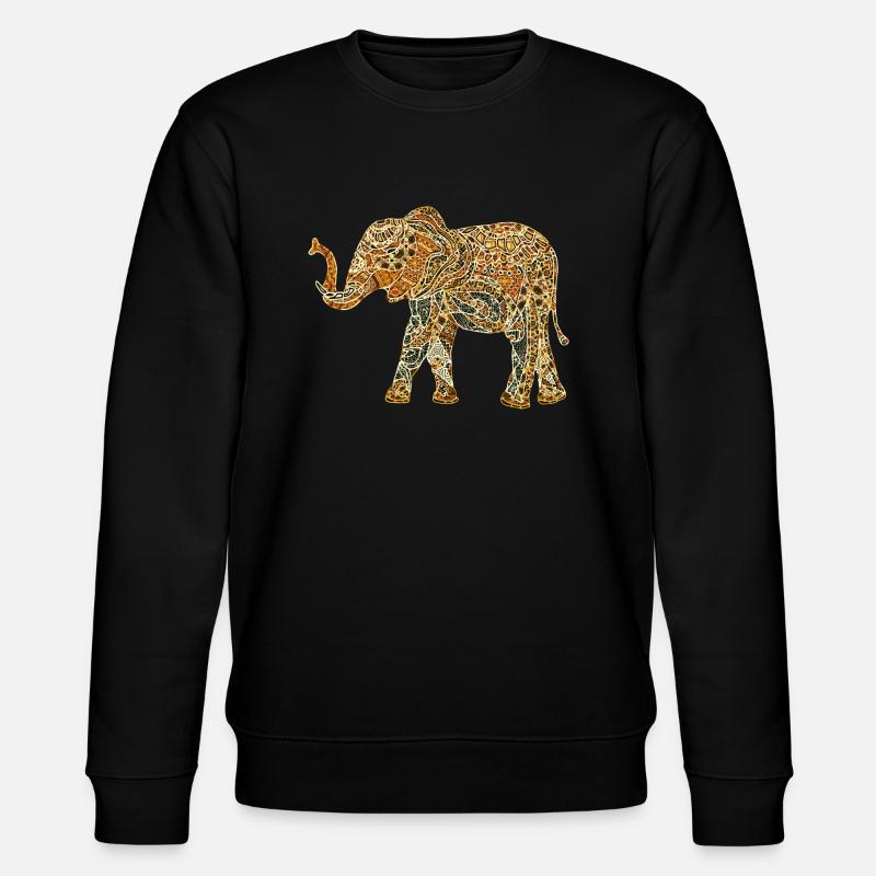 Elefant - Stanley/Stella Unisex Bio-Sweatshirt CHANGER  - Schwarz