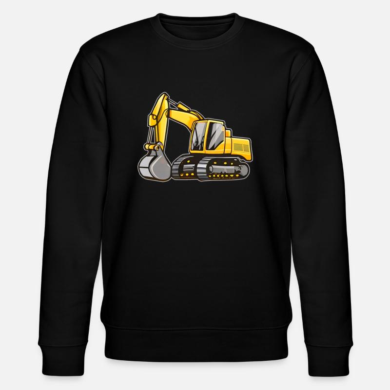 Excavatrice jaune - Sweat bio CHANGER Stanley/Stella Unisexe - noir