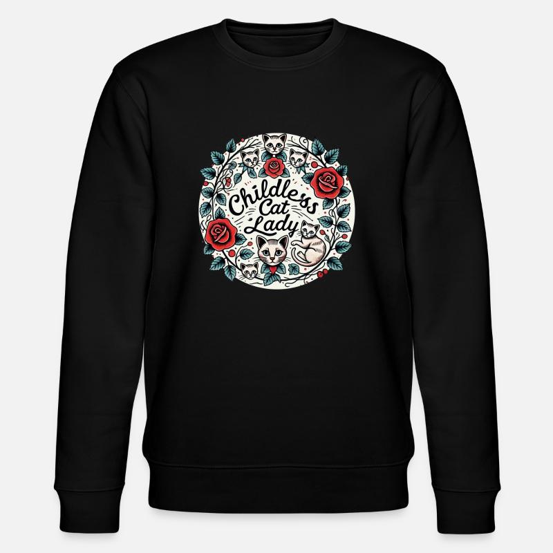 Dame chat sans enfant - Sweat bio CHANGER Stanley/Stella Unisexe - noir