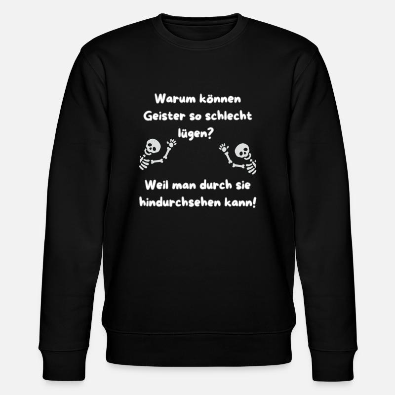 "Flachwitz Parade Ghosts" - Stanley/Stella CHANGER Unisex Organic Sweatshirt - black