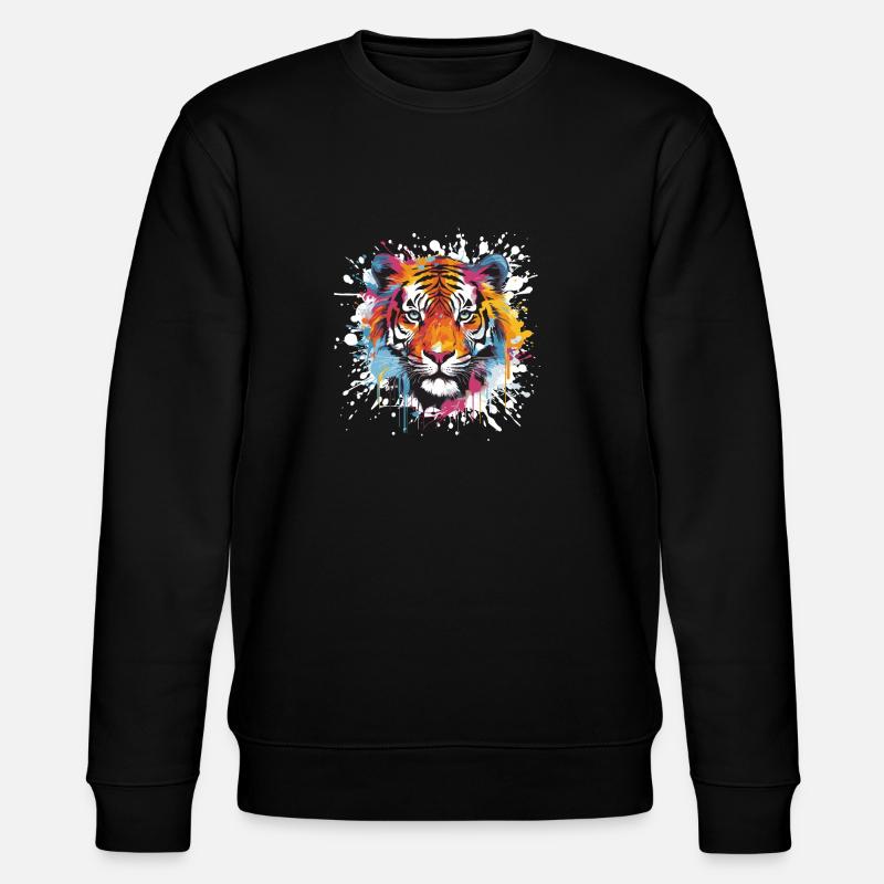 Tigre Animal Faune - Sweat bio CHANGER Stanley/Stella Unisexe - noir