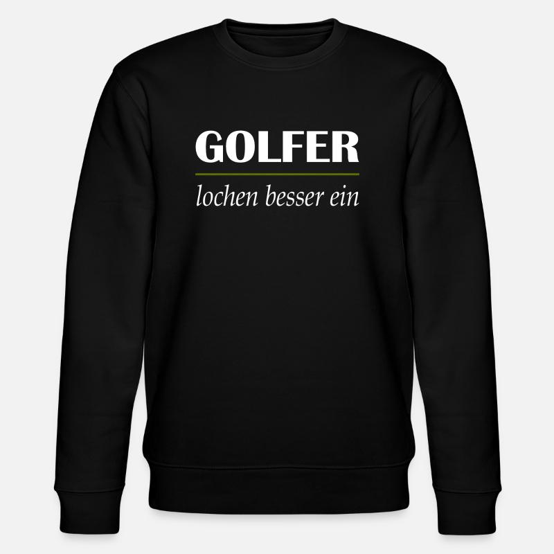 Golfer einlochen Golf - Stanley/Stella Unisex Bio-Sweatshirt CHANGER  - Schwarz