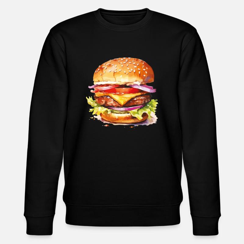 Burger Cheeseburger - Sweat bio CHANGER Stanley/Stella Unisexe - noir