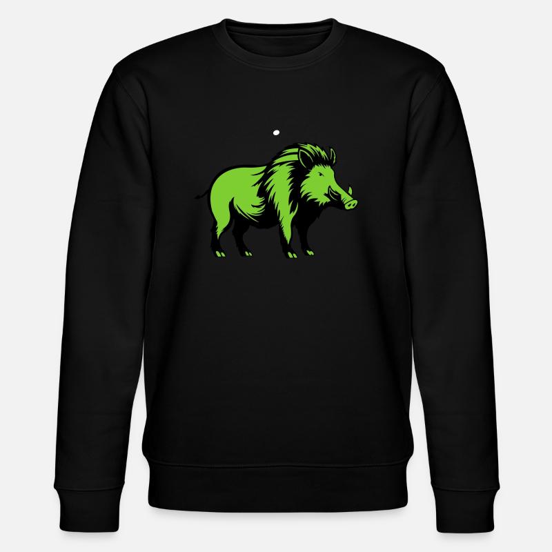 wildschwein tier - Stanley/Stella Unisex Bio-Sweatshirt CHANGER  - Schwarz