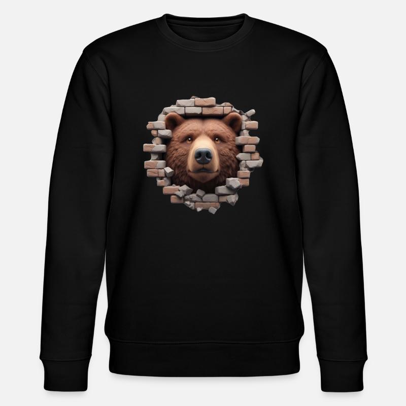 Ours dans le trou - Sweat bio CHANGER Stanley/Stella Unisexe - noir