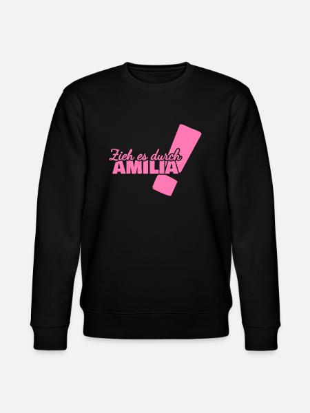 First name Amilia - Stanley/Stella CHANGER Unisex Organic Sweatshirt - black