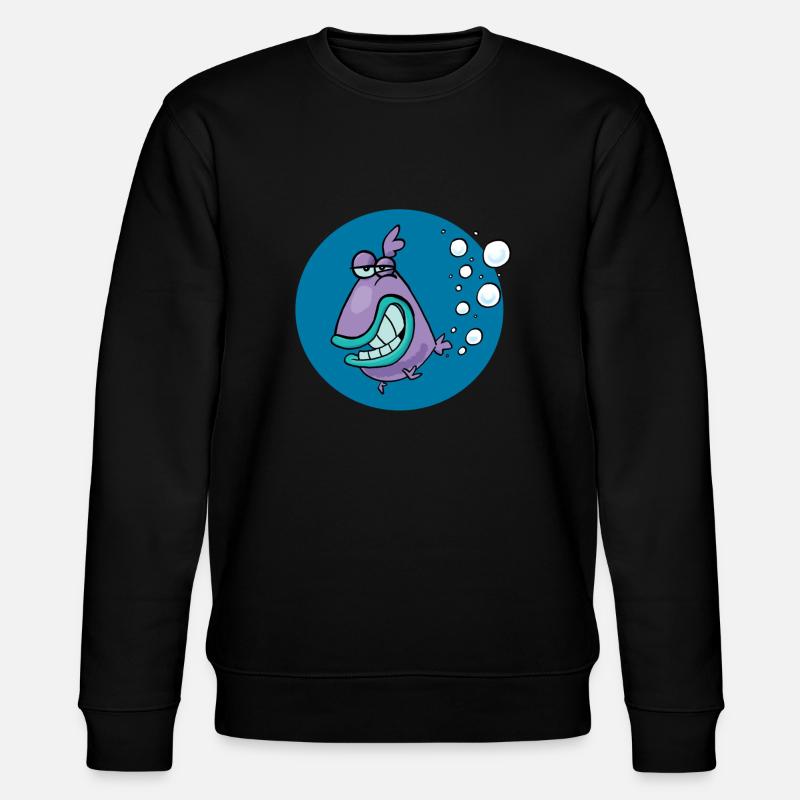 Parpy poisson - Sweat bio CHANGER Stanley/Stella Unisexe - noir