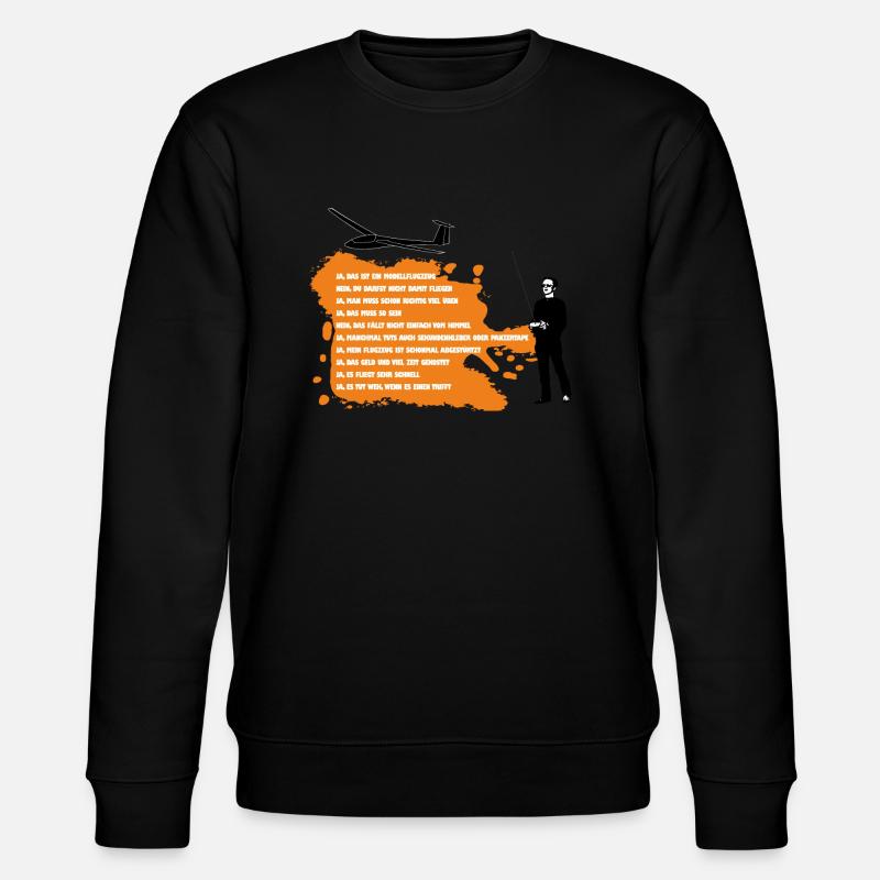 faq modellfliegen - Stanley/Stella Unisex Bio-Sweatshirt CHANGER  - Schwarz