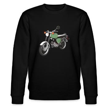 S50 gelbgruen - Stanley/Stella Unisex Bio-Sweatshirt CHANGER  - Schwarz - Vorne - Nik (191cm) & Marisol (170cm)