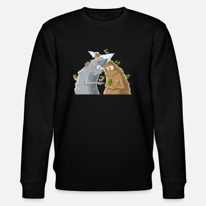 VL123_Berge_4c - Stanley/Stella Unisex Bio-Sweatshirt CHANGER  - Schwarz