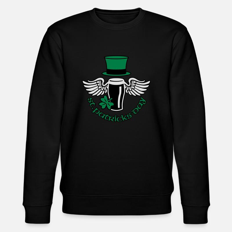 st_patricks_beer - Stanley/Stella Unisex Bio-Sweatshirt CHANGER  - Schwarz