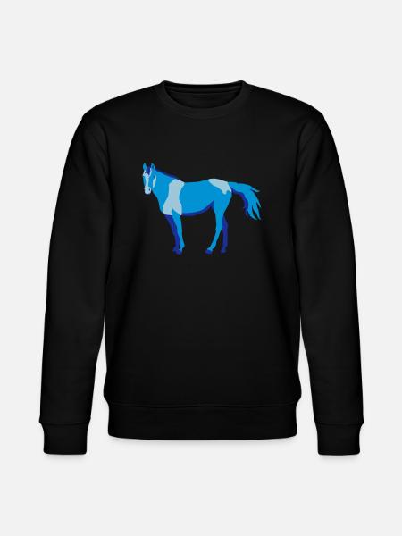 Pferde, horse - Stanley/Stella Unisex Bio-Sweatshirt CHANGER  - Schwarz