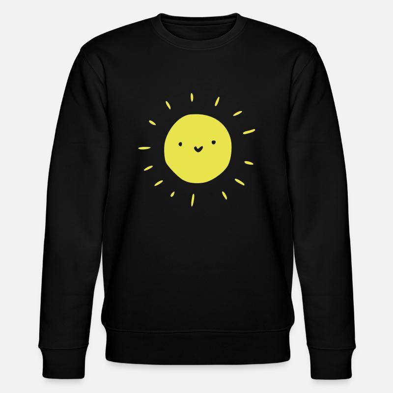 Sonne Smiley Sommer - Stanley/Stella Unisex Bio-Sweatshirt CHANGER  - Schwarz