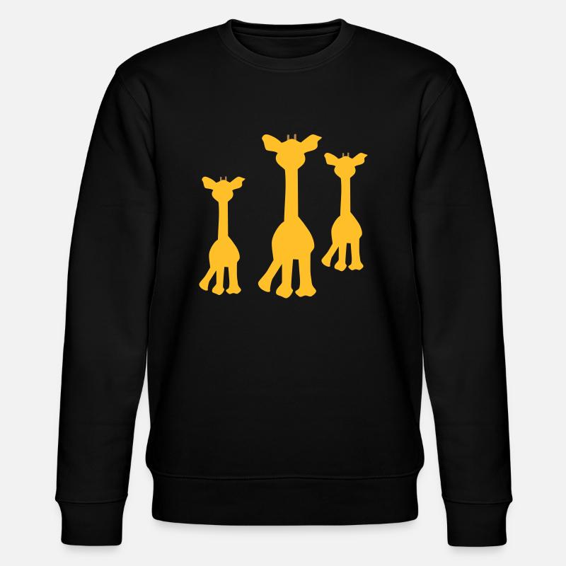 giraffe - Stanley/Stella Unisex Bio-Sweatshirt CHANGER  - Schwarz