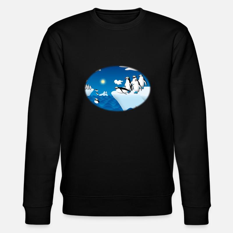 Pinguine - Stanley/Stella Unisex Bio-Sweatshirt CHANGER  - Schwarz