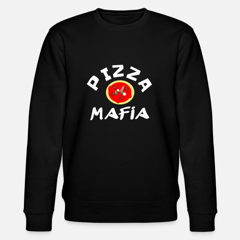 Pizza Mafia Geschenkidee T-Shirt - Stanley/Stella Unisex Bio-Sweatshirt CHANGER  - Schwarz