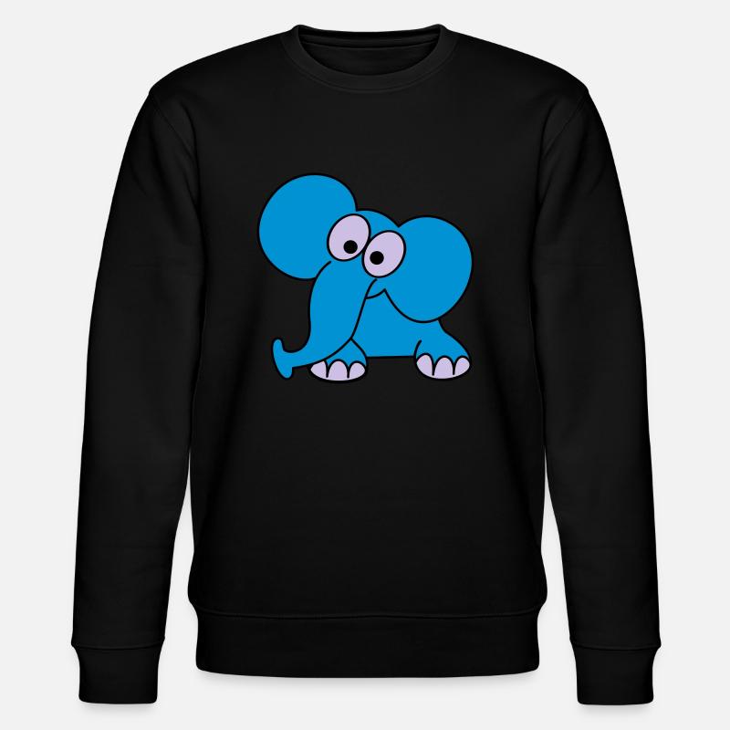 elefant - Stanley/Stella Unisex Bio-Sweatshirt CHANGER  - Schwarz