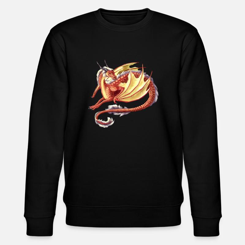 red pretty dragon - Stanley/Stella Unisex Bio-Sweatshirt CHANGER  - Schwarz