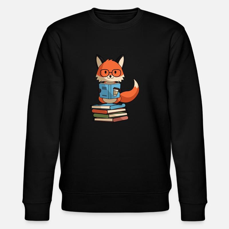 Schlaufuchs schlauer fuchs - Stanley/Stella Unisex Bio-Sweatshirt CHANGER  - Schwarz