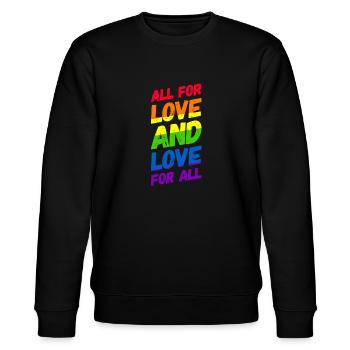 Homosexualität LGBT CSD Gay Pride - Stanley/Stella Unisex Bio-Sweatshirt CHANGER  - Schwarz - Vorne - Nik (191cm) & Marisol (170cm)