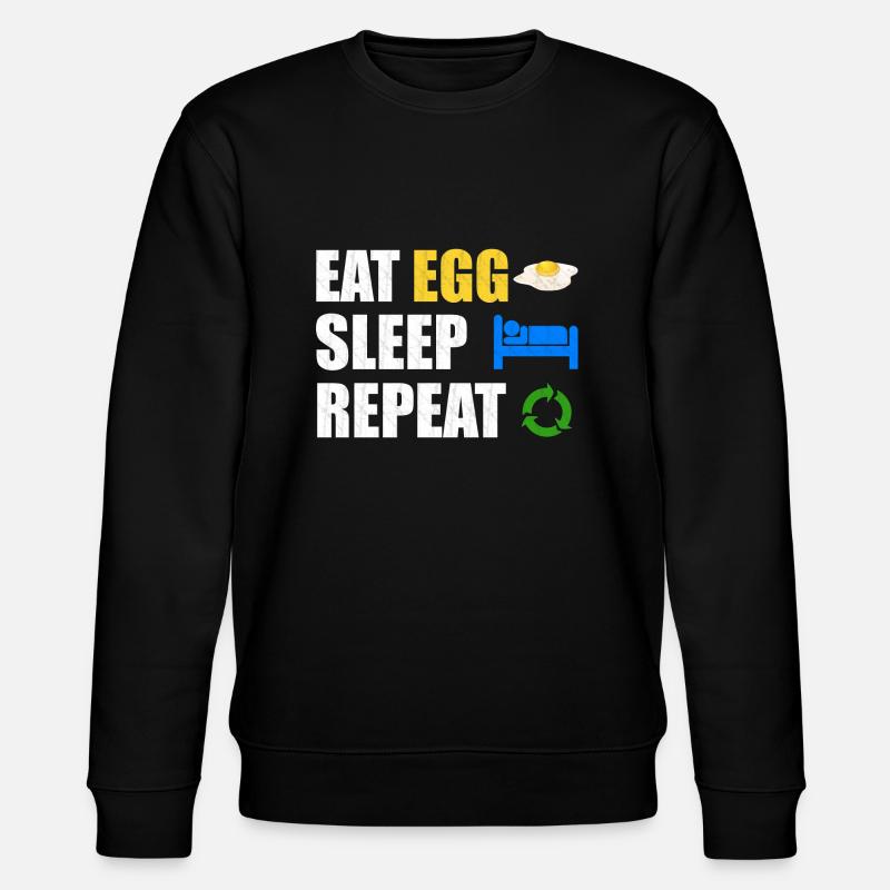 egg - Stanley/Stella CHANGER Unisex Organic Sweatshirt - black