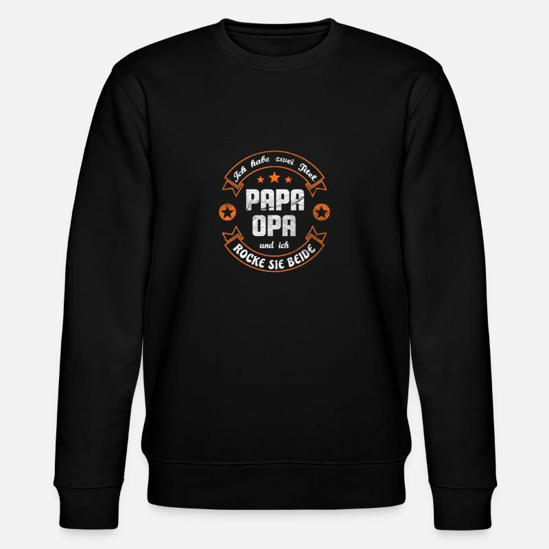 Papa Opa - Stanley/Stella Unisex Bio-Sweatshirt CHANGER  - Schwarz