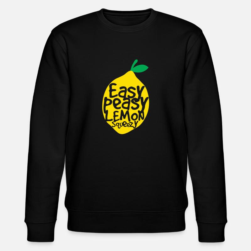 easy peasy lemon squeezy - Stanley/Stella CHANGER Unisex Organic Sweatshirt - black