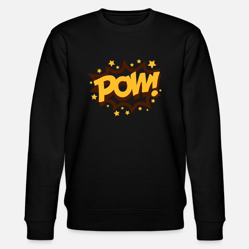 Pow (Explosion) - Stanley/Stella CHANGER Unisex Organic Sweatshirt - black
