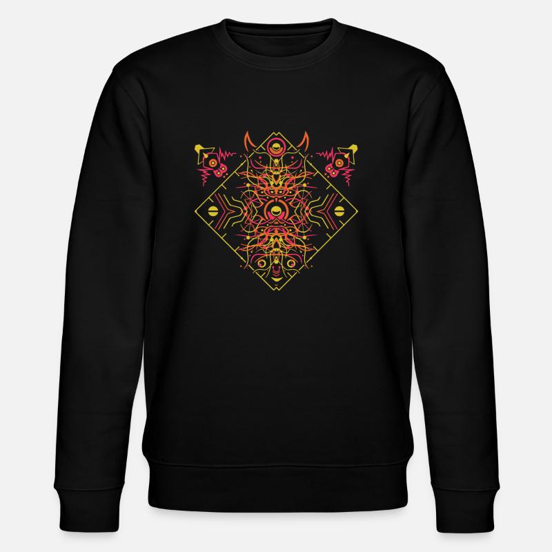 PSYCHEDELISCH - Stanley/Stella Unisex Bio-Sweatshirt CHANGER  - Schwarz