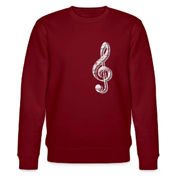 Musik - Stanley/Stella Unisex Bio-Sweatshirt CHANGER  - Burgunderrot - Vorne - Nik (191cm) & Marisol (170cm)
