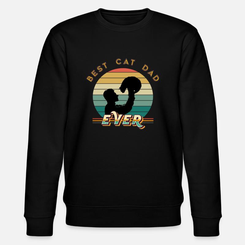 Best Cat Dad Ever - Stanley/Stella Unisex Bio-Sweatshirt CHANGER  - Schwarz