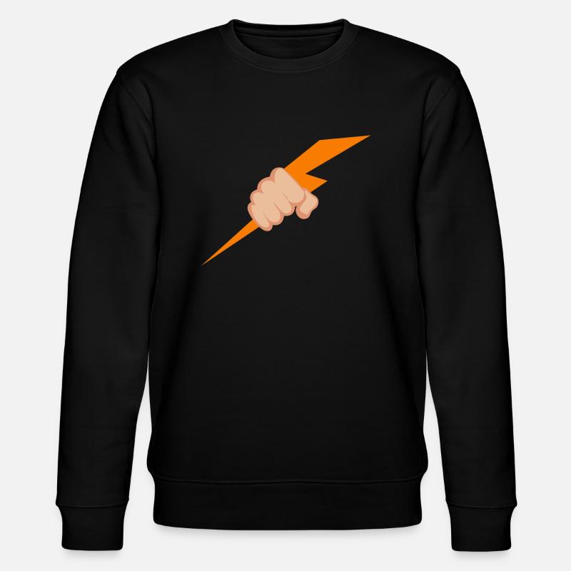 Hand Lightning - Stanley/Stella Unisex Bio-Sweatshirt CHANGER  - Schwarz