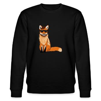 Cooler Fuchs - Stanley/Stella Unisex Bio-Sweatshirt CHANGER  - Schwarz - Vorne - Nik (191cm) & Marisol (170cm)