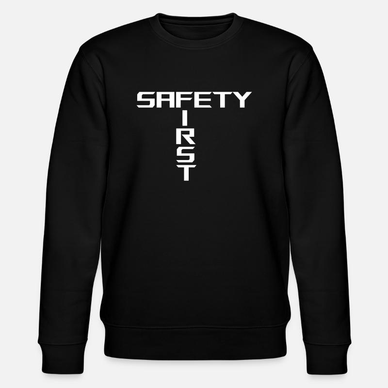 Safety First | White - Stanley/Stella Unisex Bio-Sweatshirt CHANGER  - Schwarz